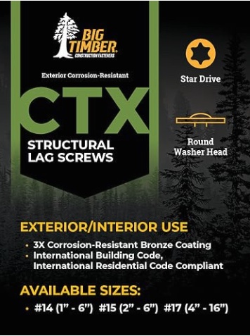 CTX Construction Lag Screw